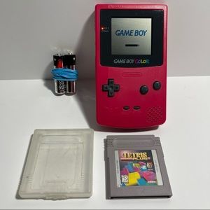 *SOLD* (BUNDLE) Berry Nintendo Gameboy Color
 W/ 1 Game & Accessories